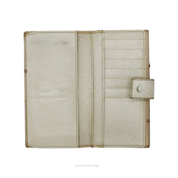 🔴 Gucci Horsebit Long Wallet - Ivory Ostrich Leather - Picture 6 of 10